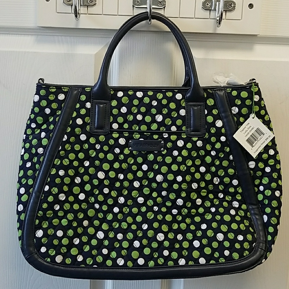 Vera Bradley Lucky Dots Trapeze Tote